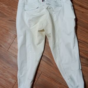 Equestrian wear riding boots and breeches